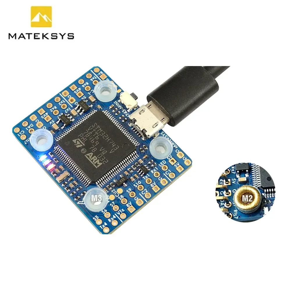 Matek H743-MINI V3 FC H743 controlador de vuelo 20x20mm ICM42688P ICM42605 OSD integrado 11 PWM 2-8S Lipo para Dron de carreras con visión en primera persona