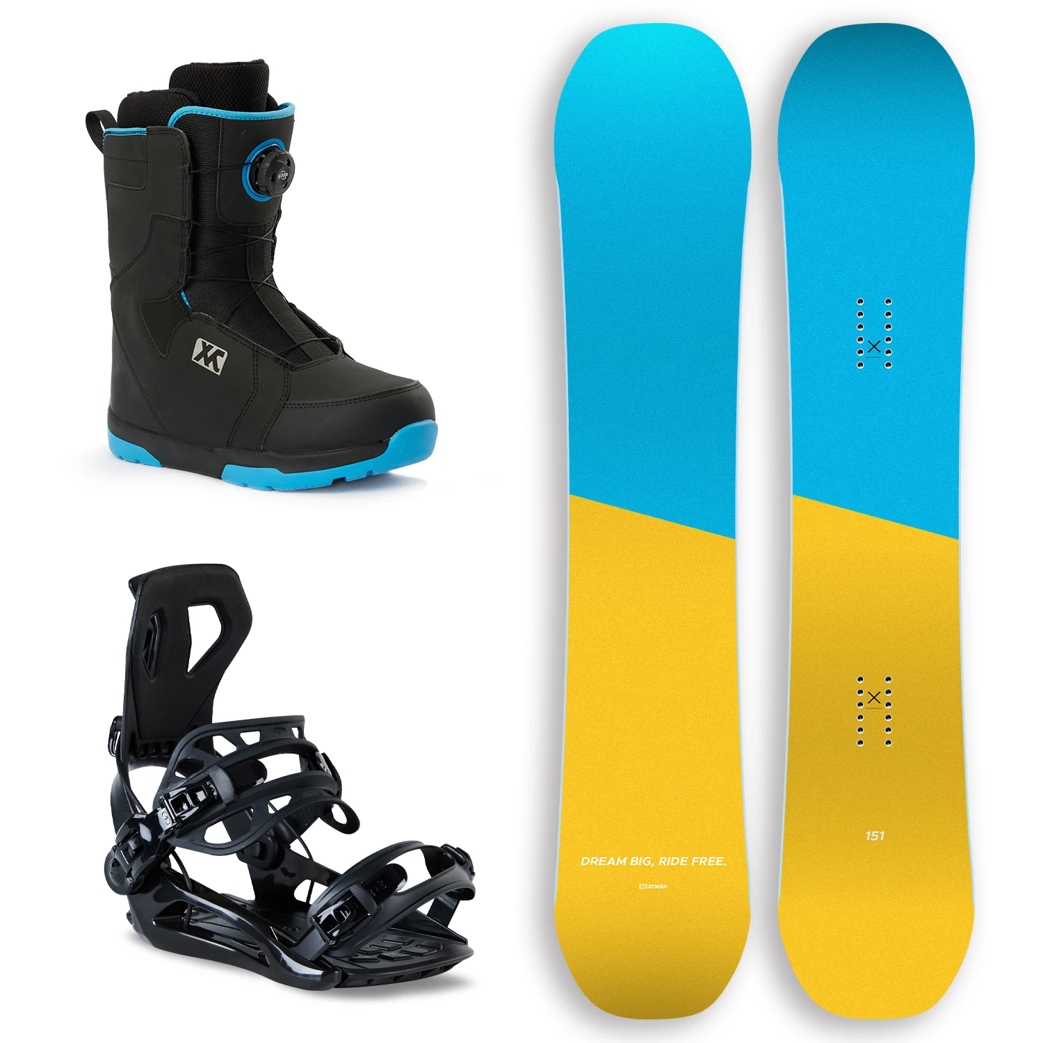 High Quality Snowboard Set with Bindings and Boots