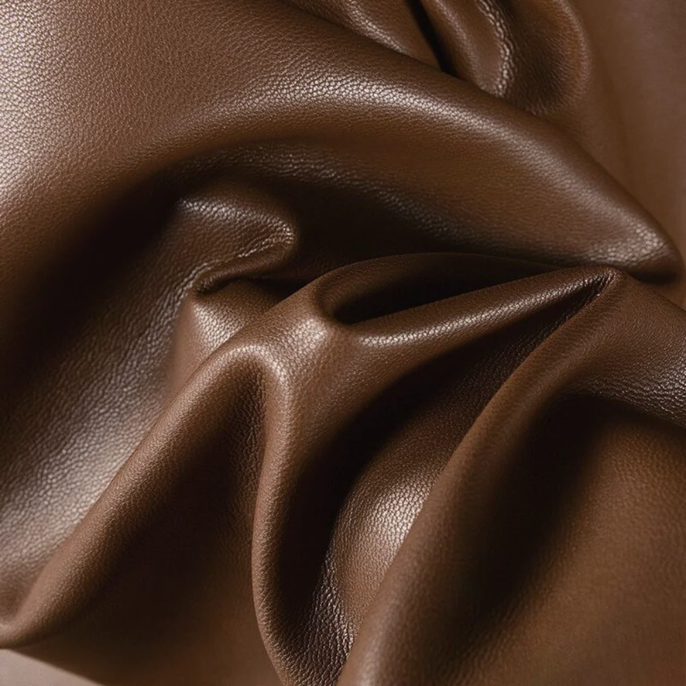 

Protein Leather Fabric Soft Slightly Elastic - Leather Jacket Wholesale Cloth Apparel Diy Sewing PU Material By The Meters