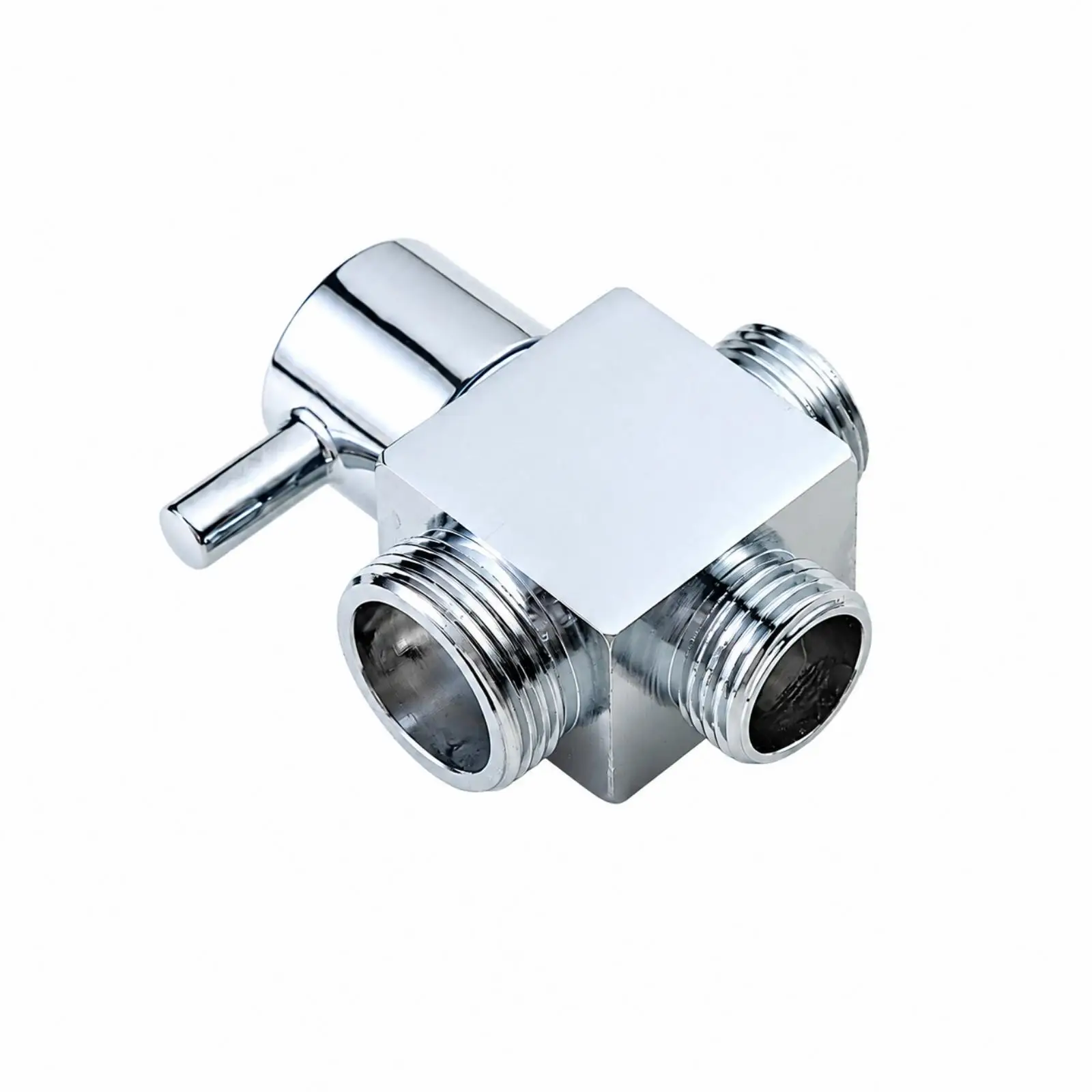 Solid Brass Shunt Valve Three Way Diverter for Bathroom Shower Mixer Manual Selector Handle Two Outlet Water Control