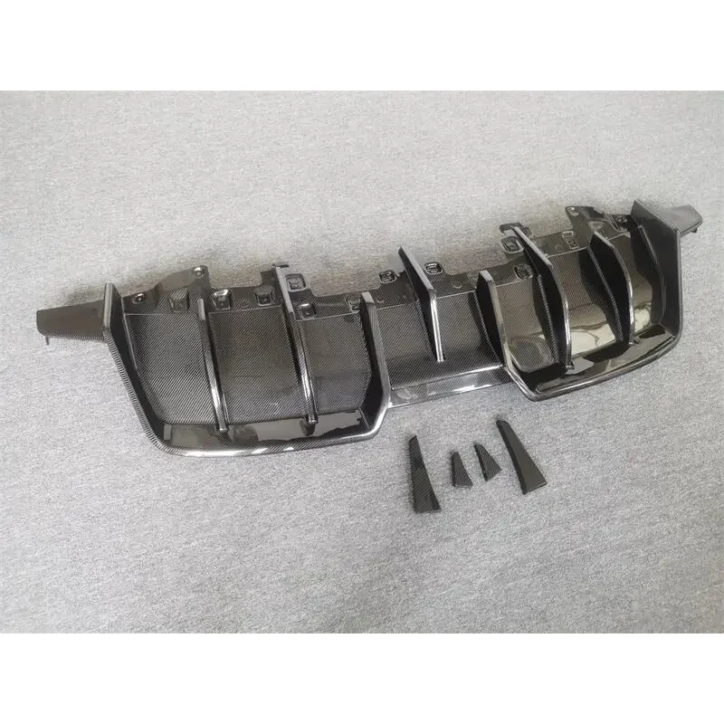 Para huracan lp580 evo 2019-2021 pt estilo de fibra de carbono amortecedor traseiro difusor sp spoiler bodykit