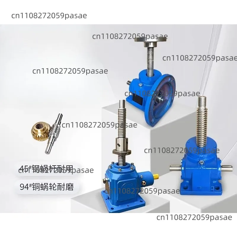 

SWL Screw Jack Worm Gear Hand Crank/Electric Lift Platform Spiral Vertical Flange Compact Reducer