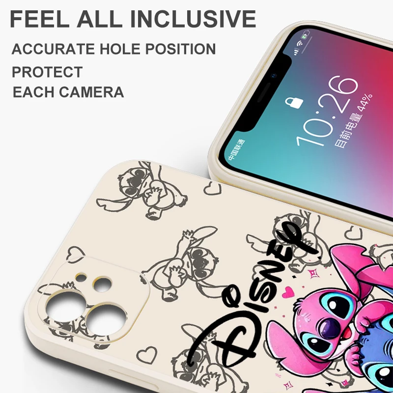 Cute Stitch Bady Disney Phone Case For Huawei P50 P50E P40 P30 P20 PRO LITE 5G P Smart Z S 2021 Soft Liquid Silicone Cover