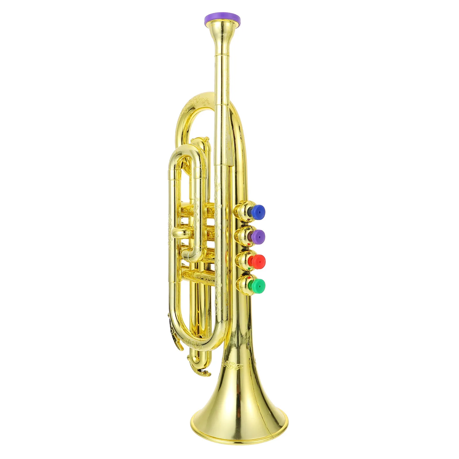 Trompeta de Cuatro Tonos de Fabricación Exquisita, Instrumento Musical de Plástico Seguro, Perfecto para el Aprendizaje y Ejercicio Musical
