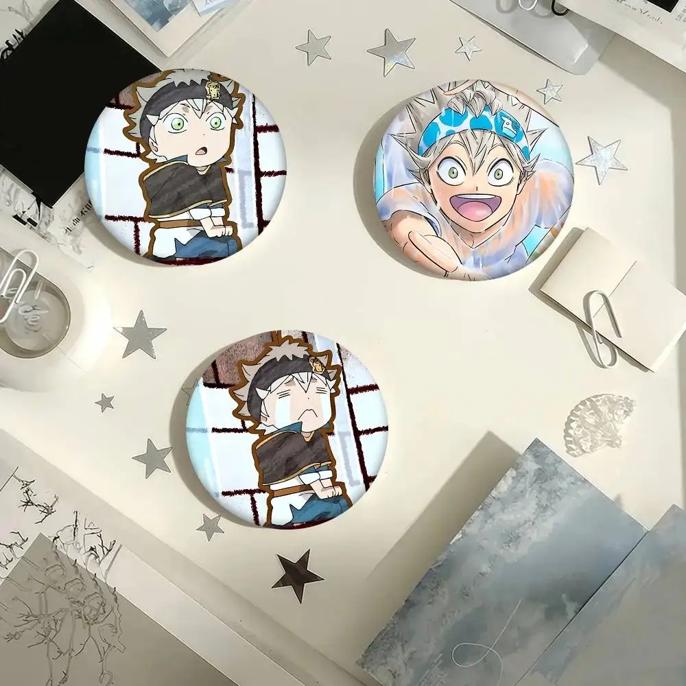 1pc Black Clover Asta Anime Cartoon Style Badge Brooches On Backpack Decoration Round Enamel Pins For Accessorys view 5