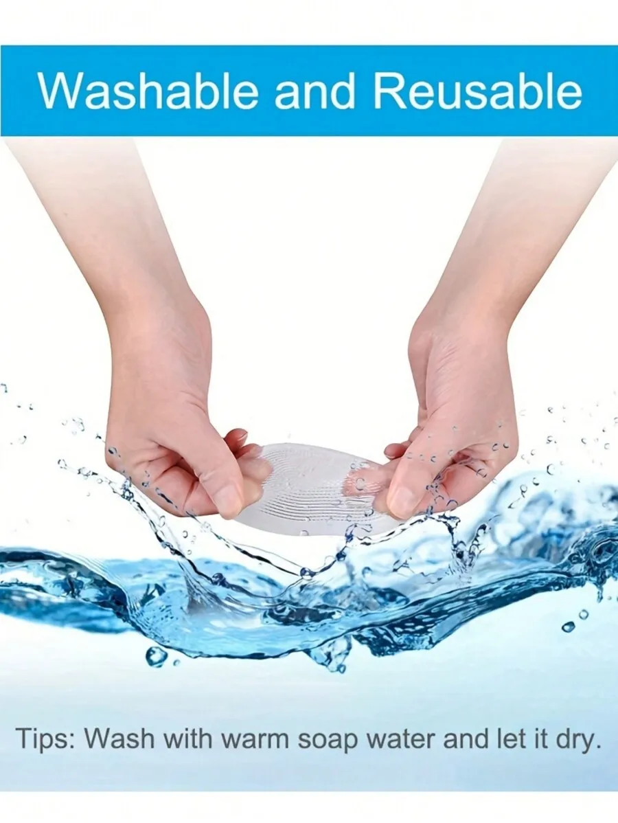 

Silicone Half-Size Insoles For Women High Heels Anti-Slip Cushioned Forefoot Pads Washable Reusable
