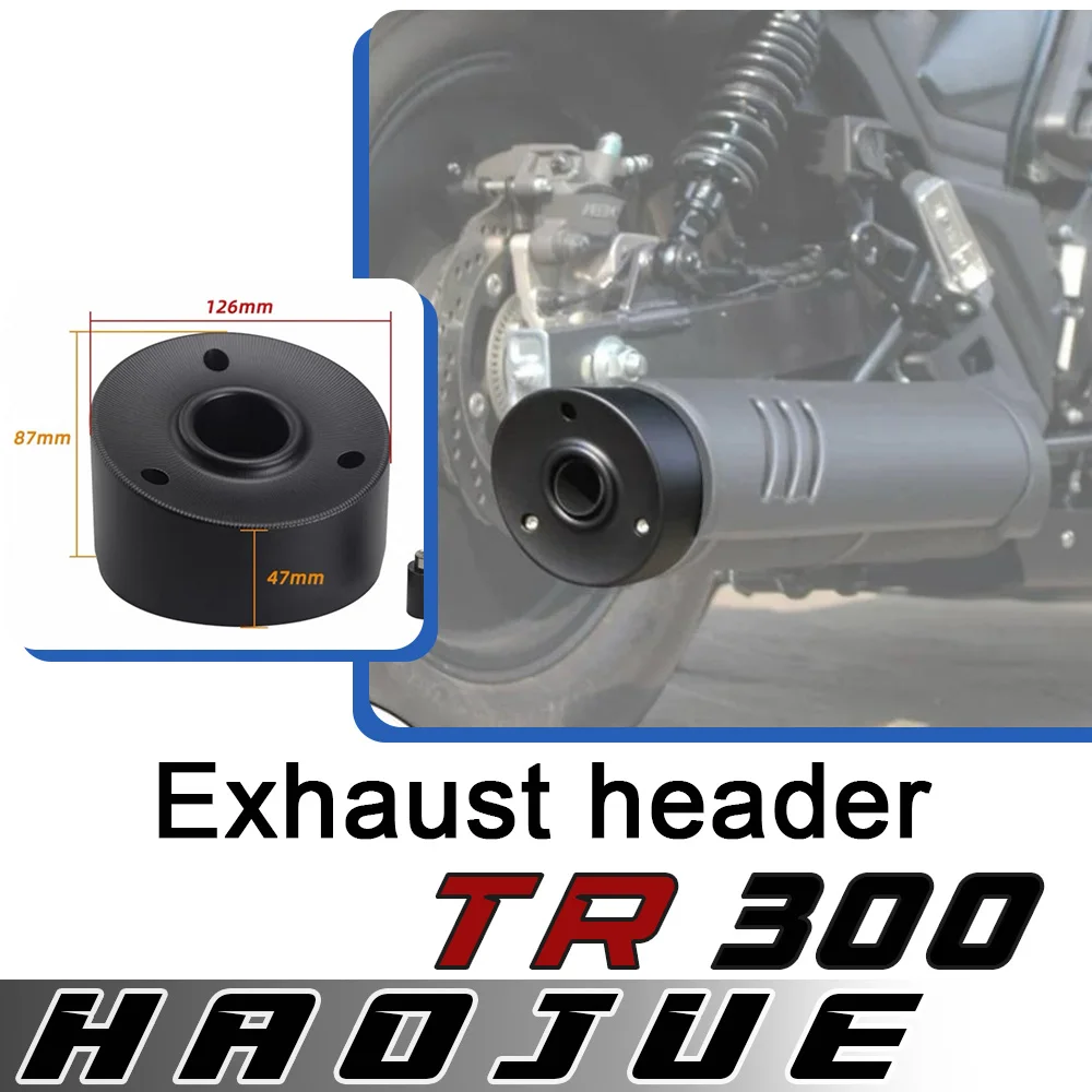 

For HAOJUE TR300 blackened exhaust pipe cover exhaust trim head for haojue tr300