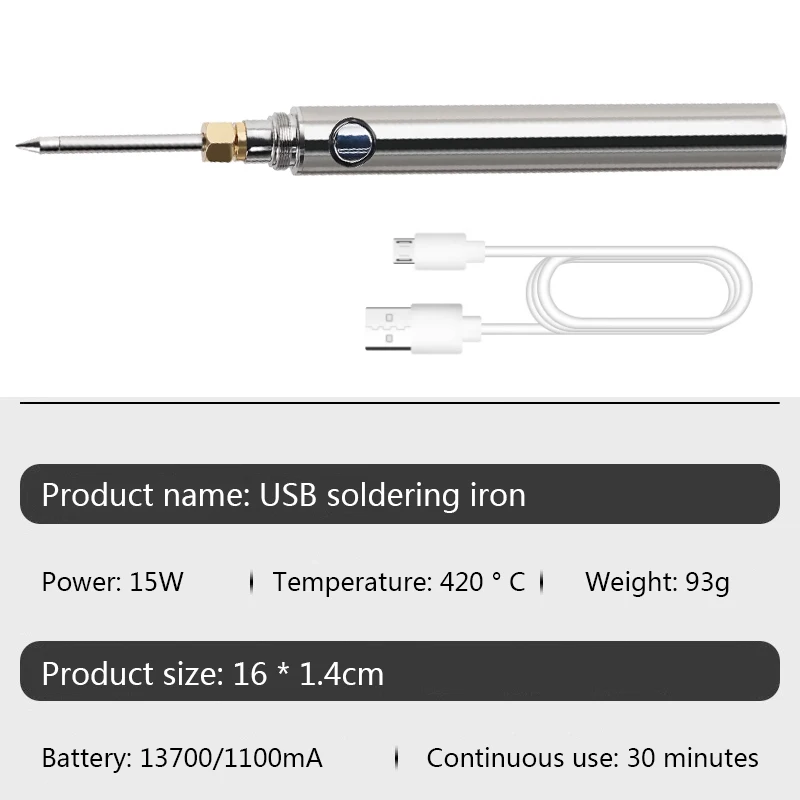 15W Wireless Charging Electric Soldering Iron Pen Set USB Cordless Lithium Battery Solder Iron Portable Repair Welding Tools