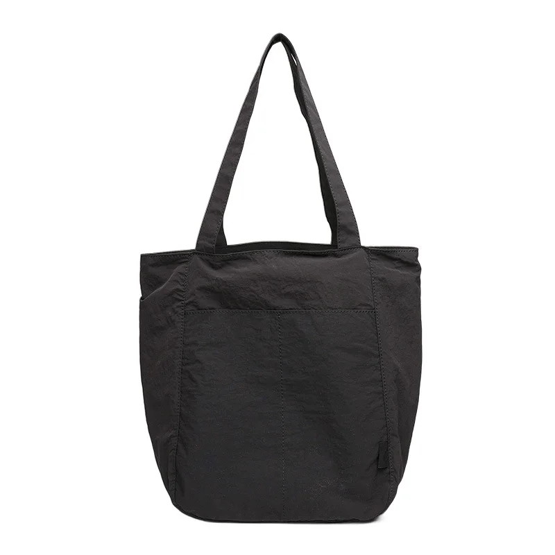 Bolso de mano informal de nailon suave, bolsa de almacenamiento de gran capacidad, bolso de hombro Simple para estudiantes, Color sólido, combina con todo, nueva tendencia, 2023