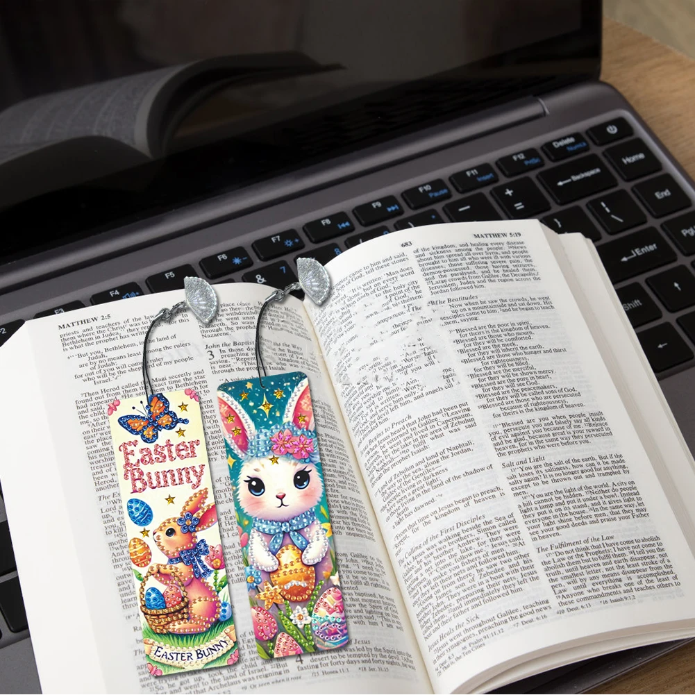 

4Pcs Animal Themed DIY Diamond Painting Bookmark Diamond Bookmark Art Projects for DIY Making Beginners Adult Art Craft Supplies