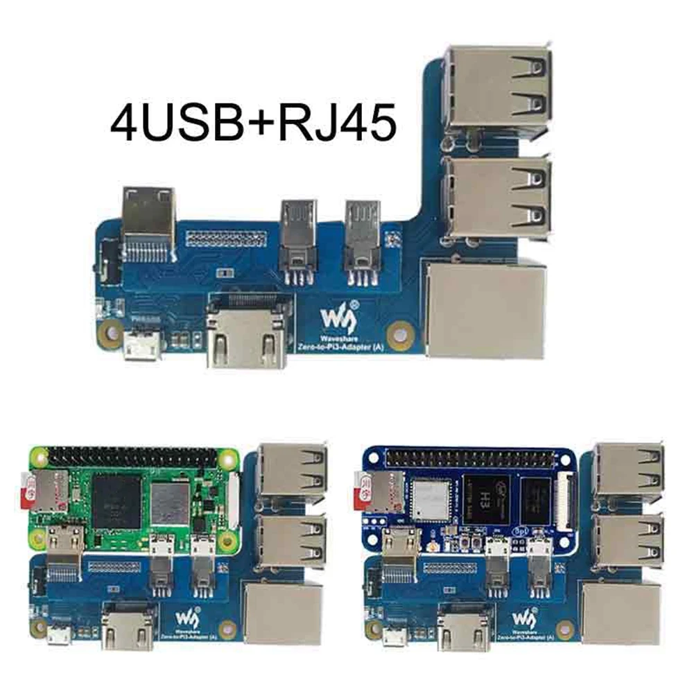 Imagem -05 - Placa de Expansão para Zero a 3b Adaptador de Interface Hub Hat Zero a Pi3 p0 4usb