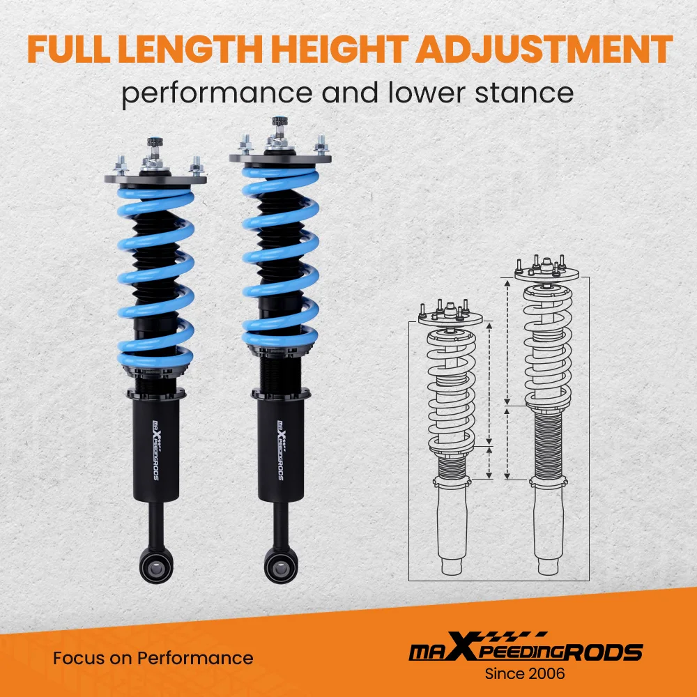 For Lexus Coilover IS250 IS350 GS350 RWD 2nd Gen. 2006 2007 2008 2009 2010 2011 2012 2013 24 Ways Adjustable Damper