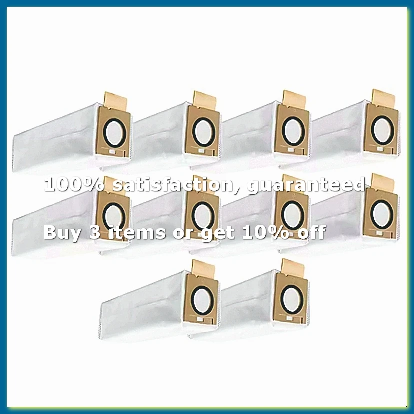 A49I-Replacement Parts Dust Collection Bags Filters Kit for V500 Cleaner, 10 Pcs Vacuum Bags