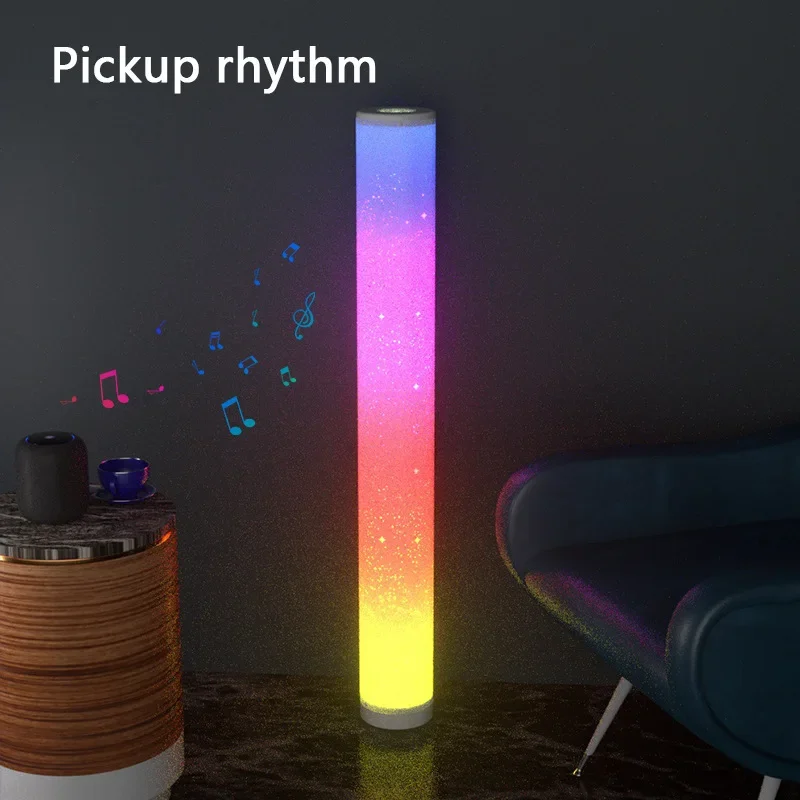

RGB Modern Atmosphere Floor Lamp Living Room Bedroom Sofa LED Smart Remote Control Vertical Floor Lamp Atmosphere Lamp