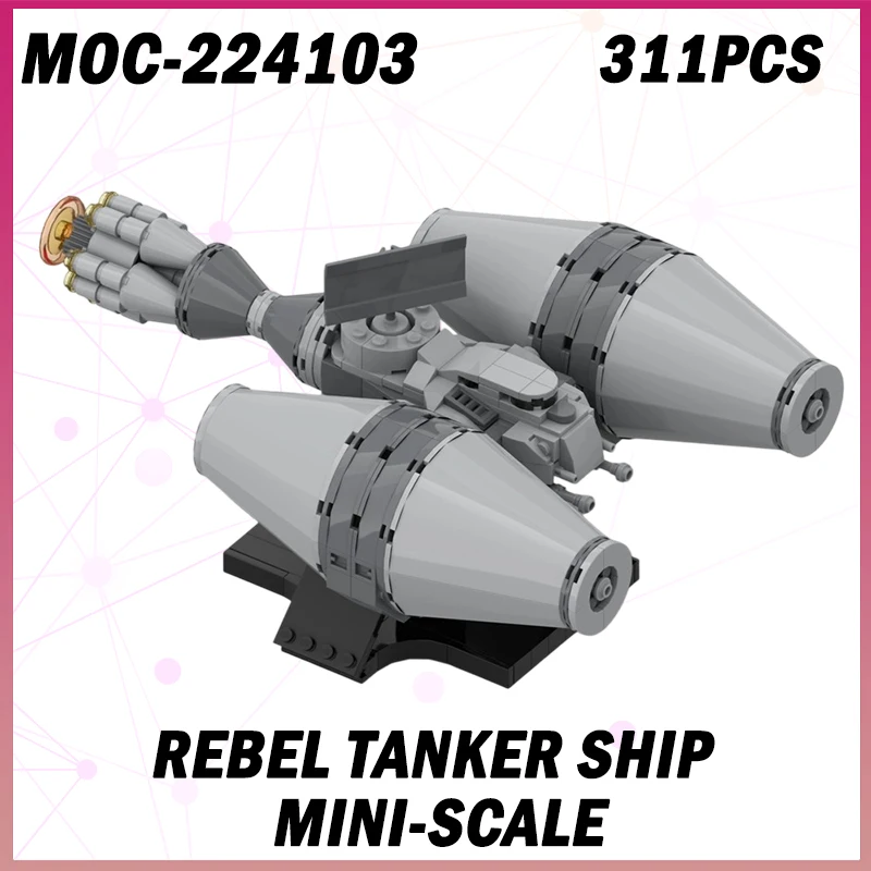 

MOC-224103 Космическая война Rebel Tanker Корабль Мини-масштабный строительный блок Модель Набор кирпичей Креативные подарки Украшение рабочего стола Дети 311 шт.