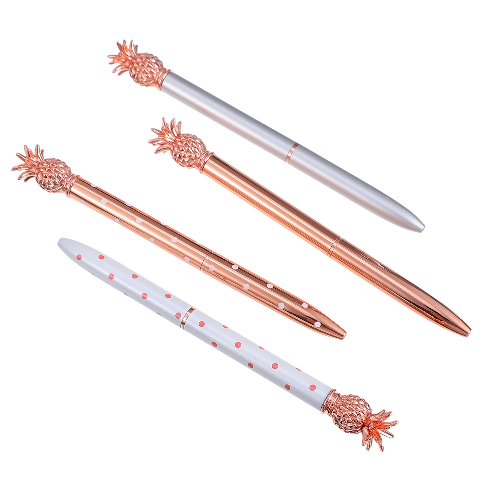 

4 Pcs Metal Ballpoint Pen for Students Portable Signing Pens Office Writing Stationery