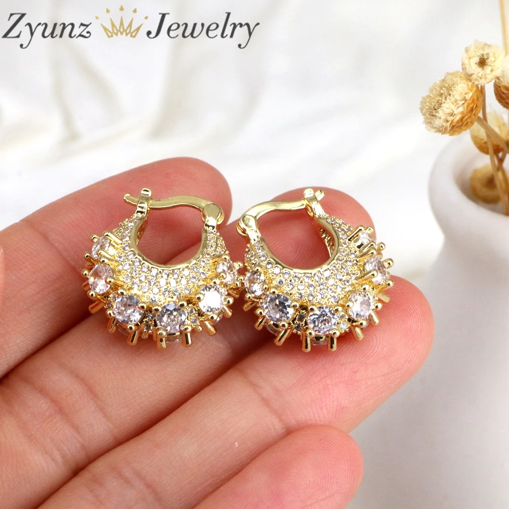 

5 Pairs, Cubic Zircon Hoop Earrings For Women Huggie Cartilage Cuff Round Circle Earrings Wedding Jewelry Accessory 2023