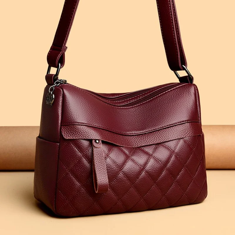 

Elegant Crossbody Handbag Leather Women's Bag High - End Luxury Brand Famous Designer Bag