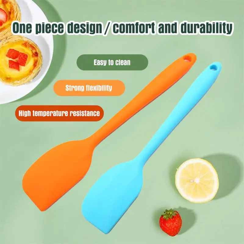 Heat Resistant Integrate Handle Silicone Spoon Scraper Kitchen Utensil Turners Spatula Pan Spatula Cake Kitchen Cooking Tools