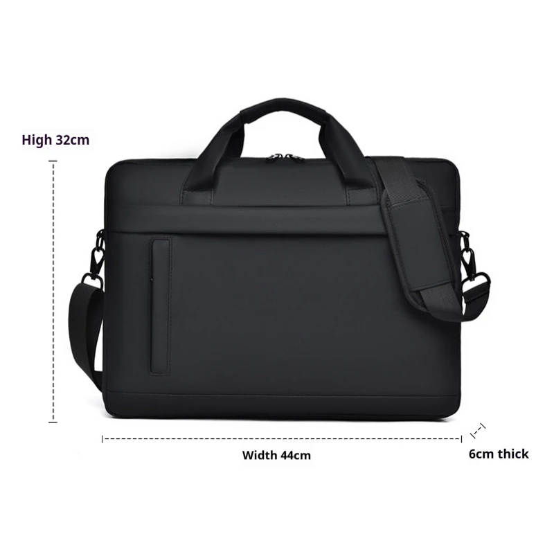 Laptop Tote Bag, Business Briefcase, Adjustable Shoulder Straps, Zipper Closure - Perfect for School, Office and Daily Commute