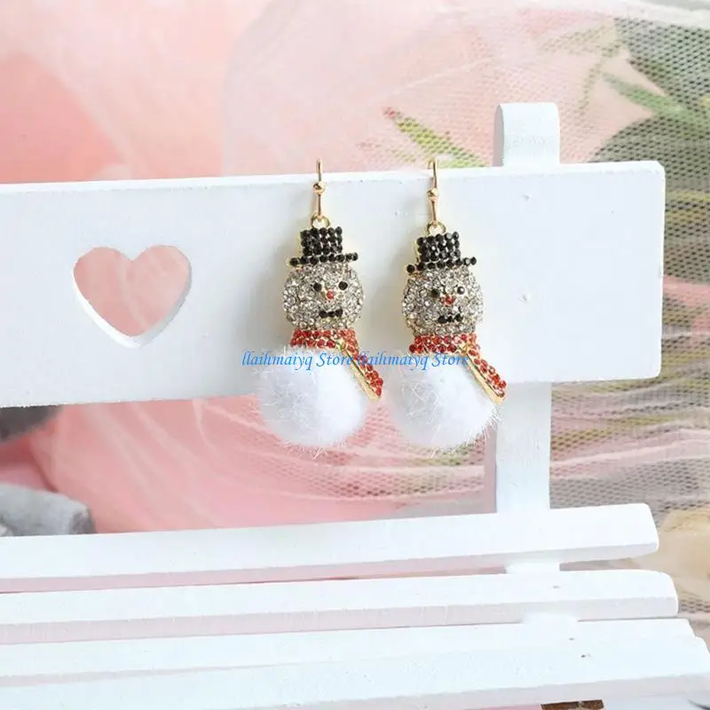 573B لطيف ثلج استرخى أقراط النساء الفتيات موضة الاكريليك انخفاض الأقراط الإبداعية فريدة من نوعها أقراط مجوهرات عيد الميلاد Gi