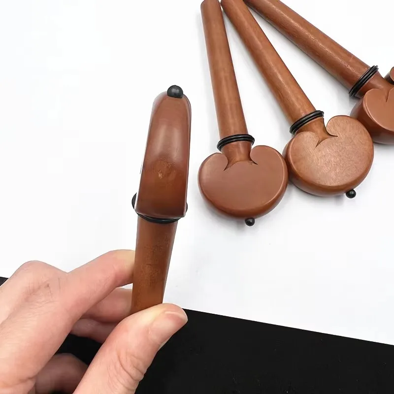 4Pcs Natural Jujube Wood Cello Tuning Pegs 4/4 User-friendly Cello Pegs Replacement Parts Accessories