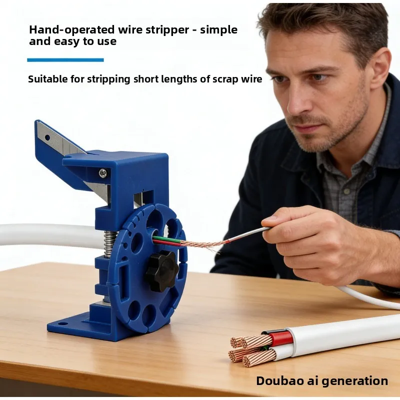 

2PCS Professional Adjustable Cable Stripper Rubber Grip Jacket Remover For Electric Wire Optic Cable UTP STP Portable Stripper