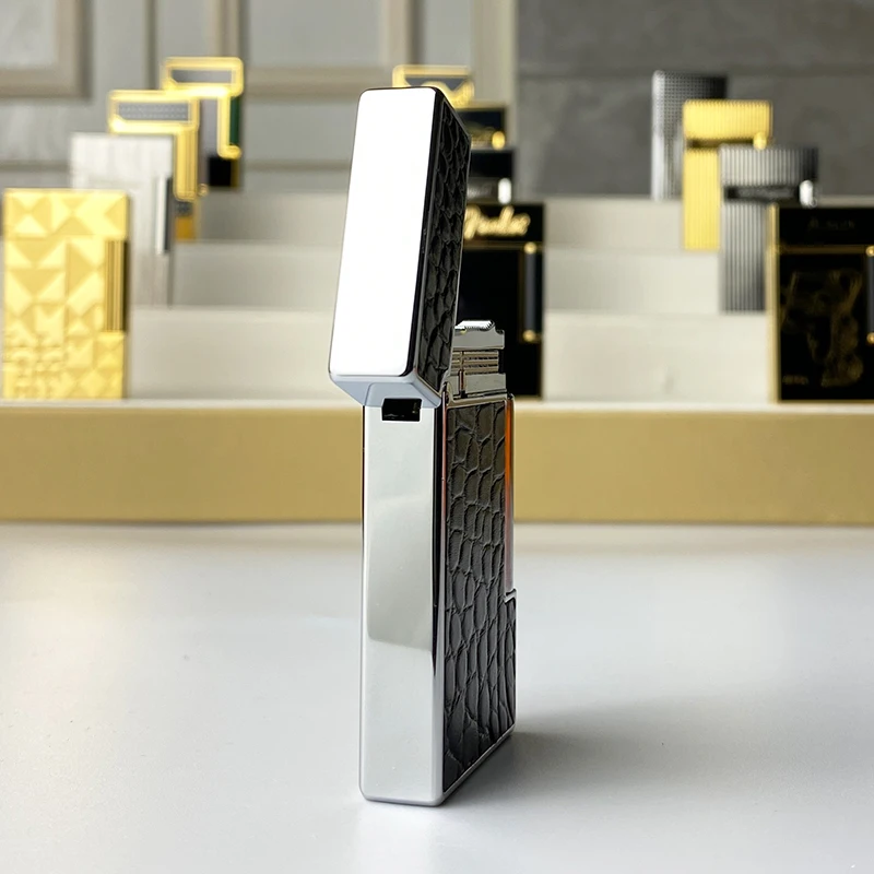 New commemorative edition single and double flame luxury lighter Ping Sound natural paint cigarette smoking butane lighter