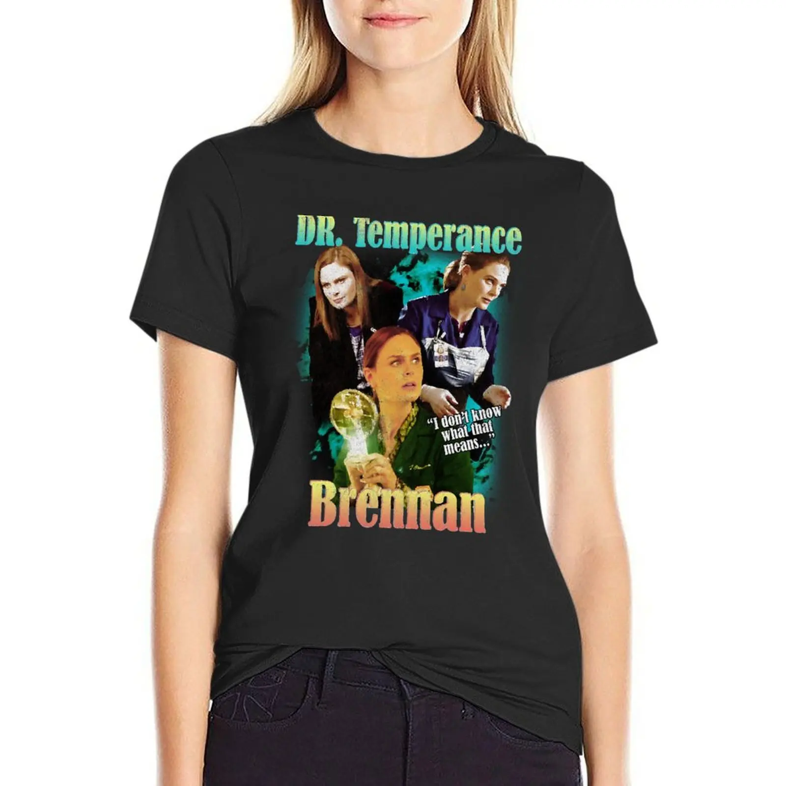 VINTAGE - Bones, Dr. Temperance Brennan T-Shirt sublime korean fashion spring clothes Women 2024