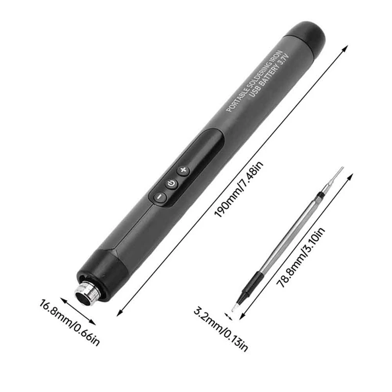 5V USB Soldering Iron Mini Small Soldering Iron Set Portable Type-C Interface 600Mah Battery Adjustable Temperature