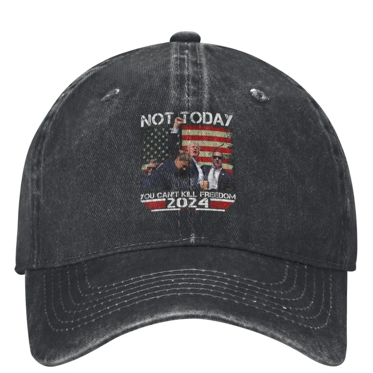 

Not Today You Can't Kill Freedom Stronger President Trump 2024 Baseball Cap Tennis Skate Dropshipping Trucker Dad Hat