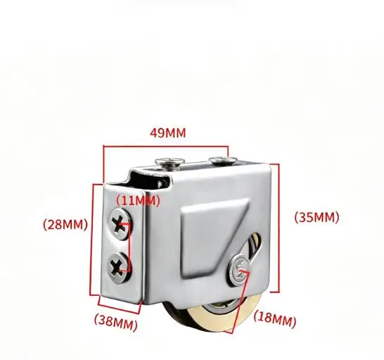 Door Sliding Bearing Sliding Window Roller Rust Resistant Material Precise Alignment Screw 100kg Load Capacity