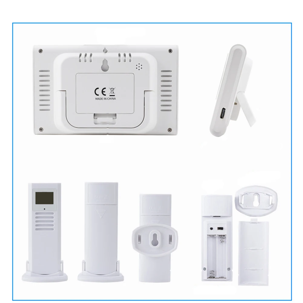 Home Monitoring Electronic Clock Indoor for Outdoor Monitor Remote Sensor Signal Distance 100M USB Power Supply 12 24 Hour