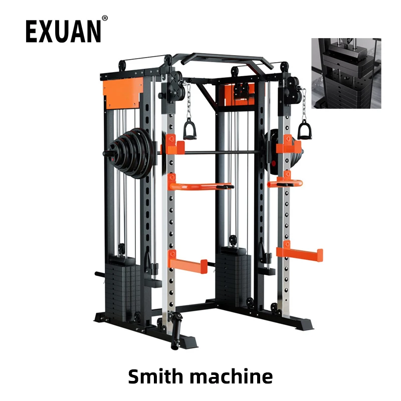 

Comprehensive Trainer Fitness Equipment Household Combination Multifunctional Flying Bird Gantry Smith Machine Deep Squat Stand