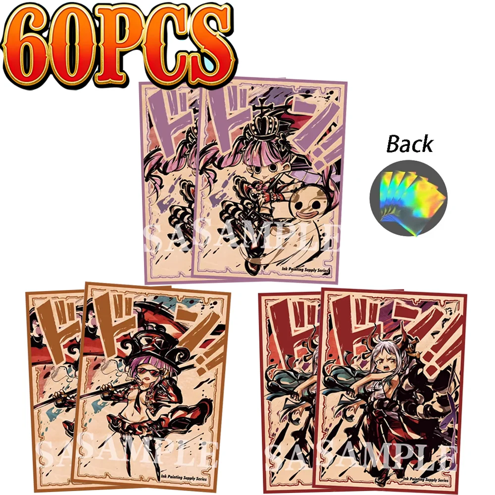 60PCS 67x92mm One Piece Card Sleeves Ink Painting Supply Series Yamato Perona PTCG/PKM/MTG Game Cards Sleeves Best Gifts