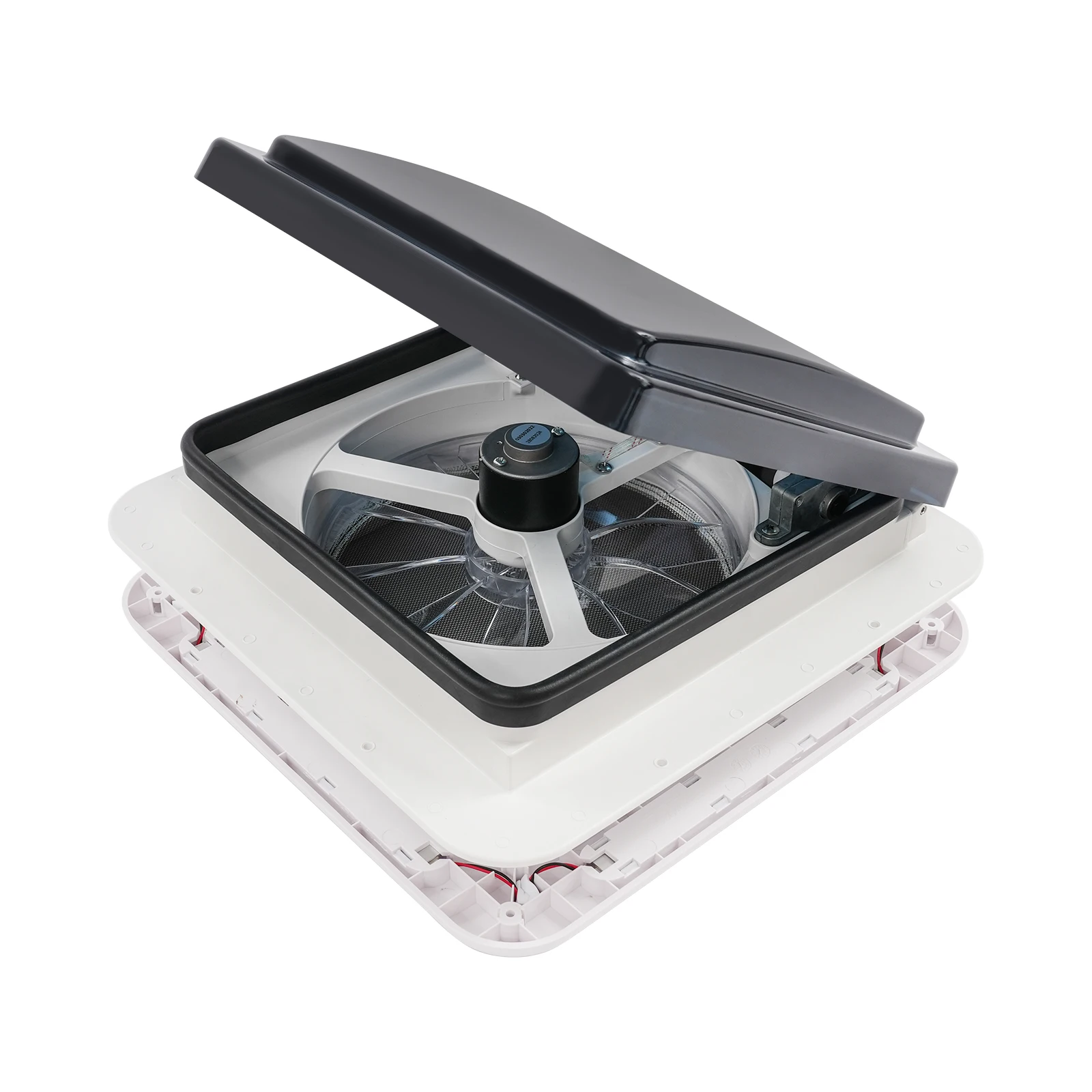 12 V elektrischer Wohnmobil-Lüftungsventilator, Wohnmobil-Entlüftungsventilator, 36 x 36 cm, Wohnmobil-Lüftung, LED-Laufenster, ferngesteuert, für Wohnmobile, Wohnmobile