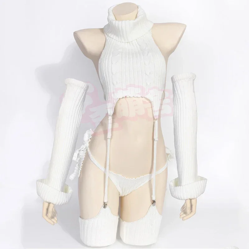 virgin destroyer sweater dishwasher Cosplay Costume Anna Lydia Destroyer Sweater Sexy White Sweater Suit BOCCHI THE ROCK cosplay