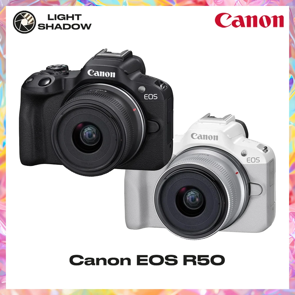Canon EOS R50 Mirrorless Camera with RF-S 18-45mm f/4.5-6.3 IS STM Lens Kit – 24.2MP, 4K Video, Compact Vlogging