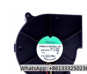 PMB1275PNB1-AY (2).F.GN DC 12V 3.6W 3-Wire 75x75x30mm Server Cooling Fan