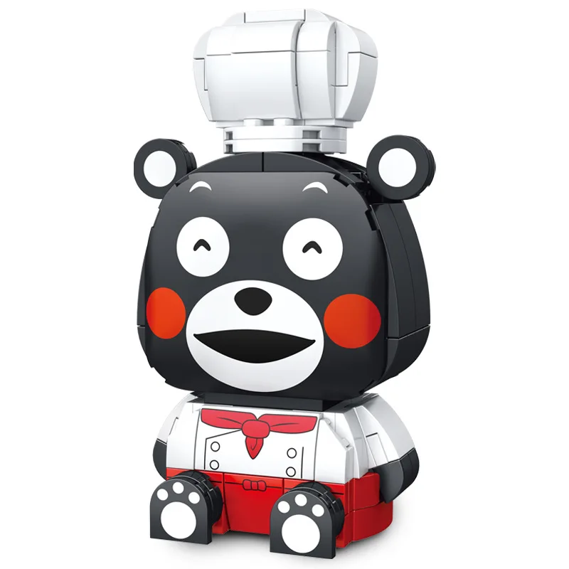 Creative NEW Kumamon Bear Building Block Cartoon Bear Model Bricks Doll DIY Assemble Education Toys For Children Kids Adult Gift