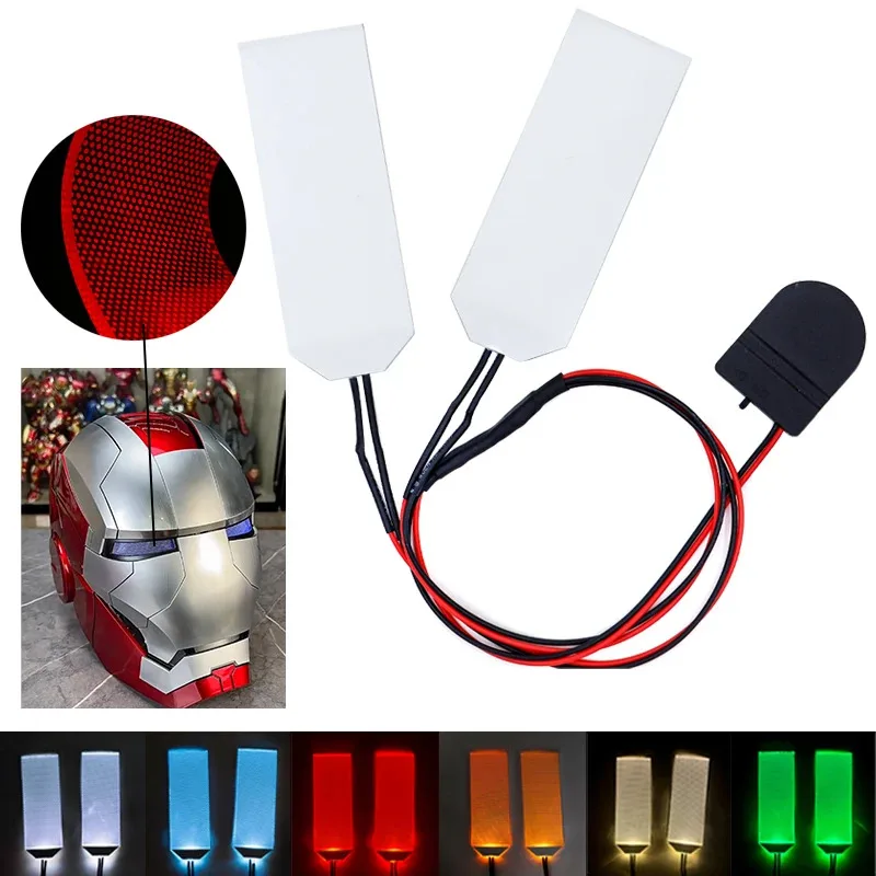 Cosplay ojos Led flexibles flexibles Diy para Halloween araña de hierro exposición difusa máscara de hombre accesorios de luz de ojos se pueden recortar