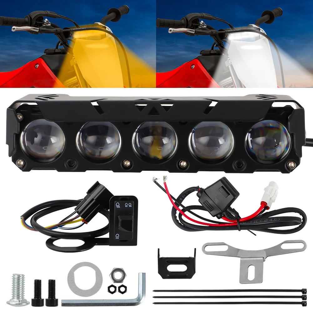 Dirt Bike Light Bar Kit Lamp Lights Spot Flood Light Pods Combo Kit For Kawasaki Honda Yamaha Suzuki Ski-D oo G4 Dirt Bike Parts