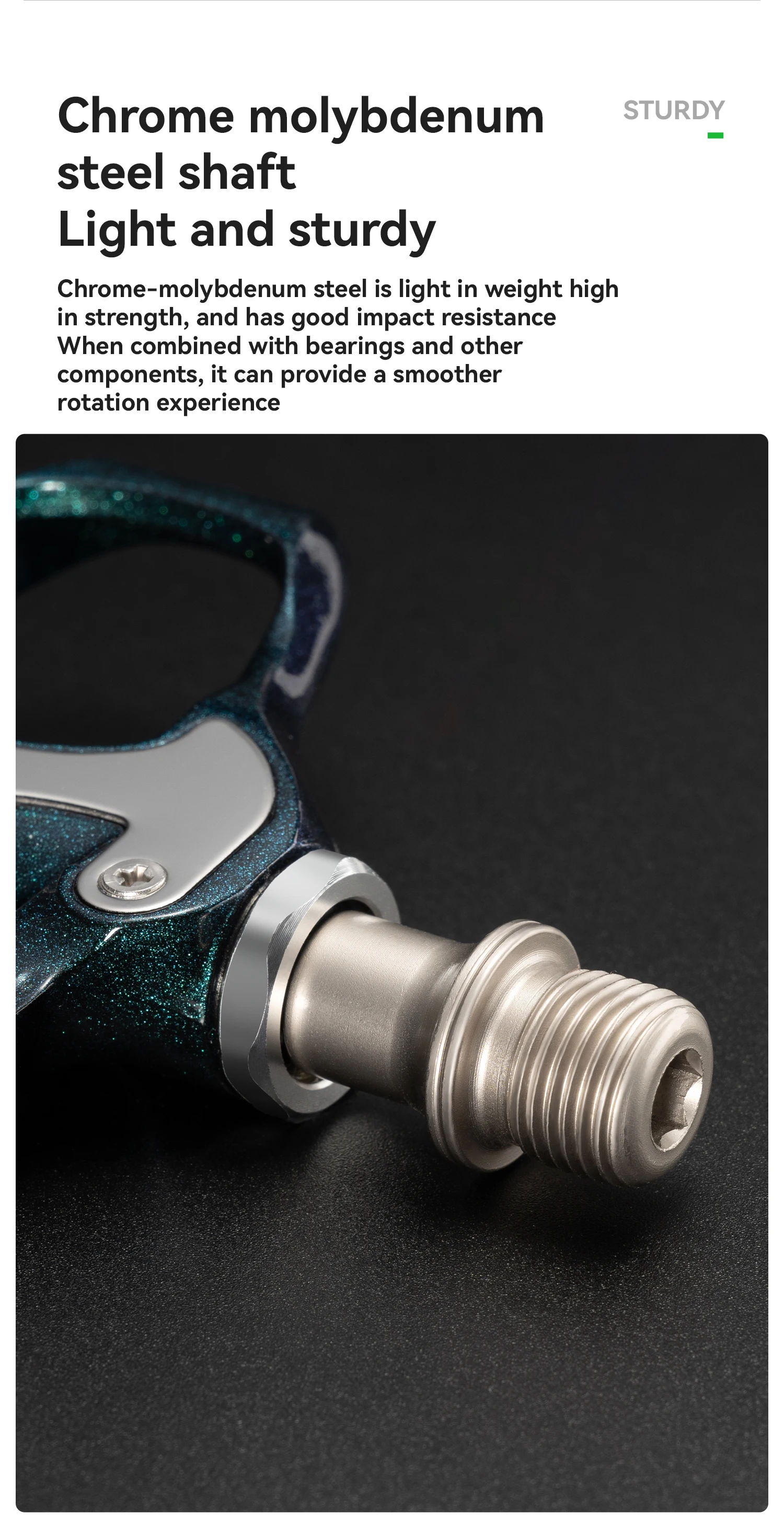 ROCKBROS Fahrradpedal mit Rutschfester Verriegelung MTB Fahrradpedale Flache Klemmplatte Verriegelungs-Pedal SPD Aluminiumlegierung mit Verriegelungsplatte – Detail 7