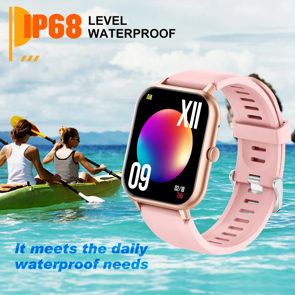 PEJE Pro สมาร์ทวอทช์ - หน้าจอ 4.65 ซม. คุณภาพสูง การโทรและข้อความ โหมดการออกกําลังกายมากกว่า 100 โหมด เครื่องนับก้าว เครื่องติดตามระยะทางทํางานร่วมกับโทรศัพท์