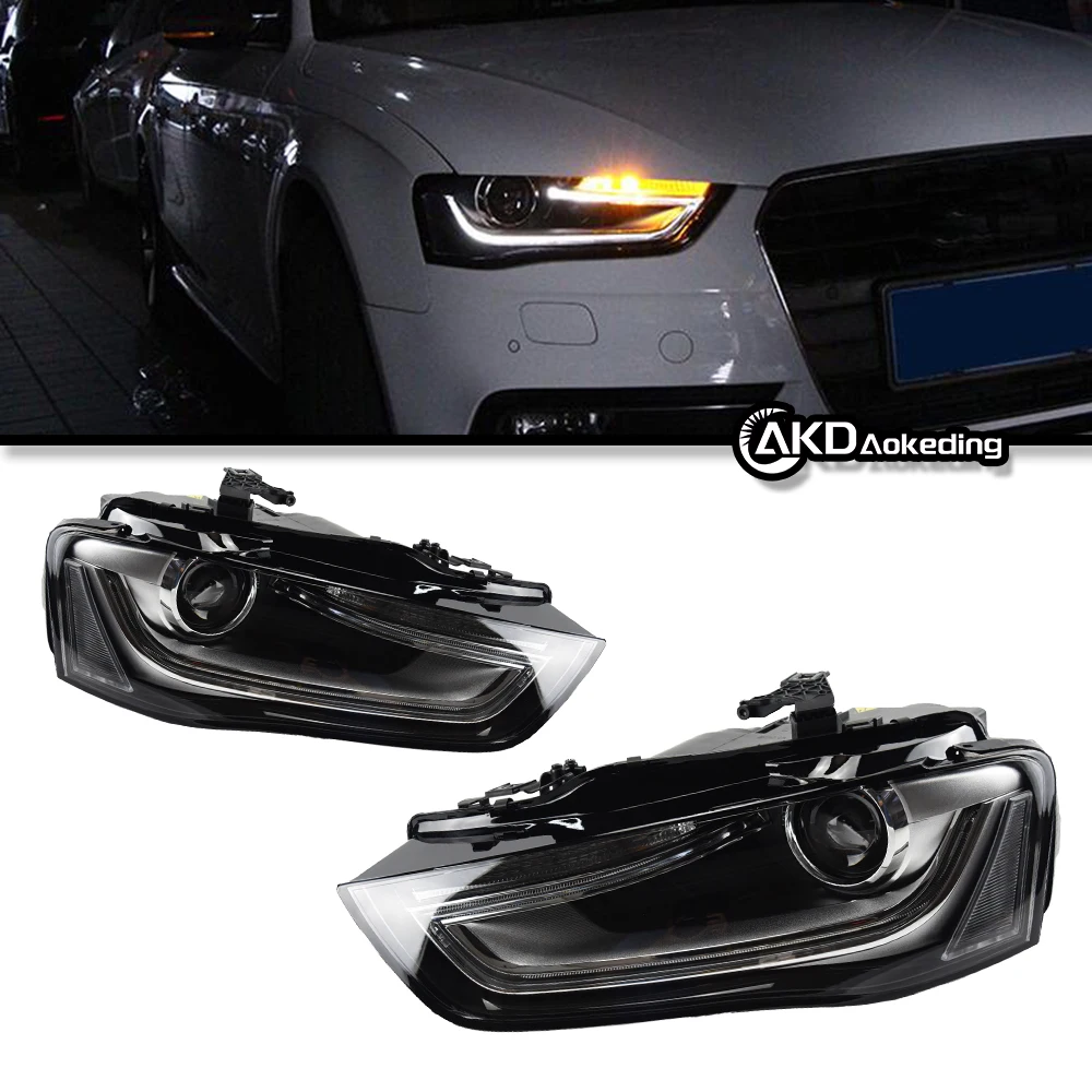 Auto Car Head Lights Parts For Audi A4 2013-2016 A4L RS4 LED Front Headlight Replacement DRL Daytime light Projector Facelift