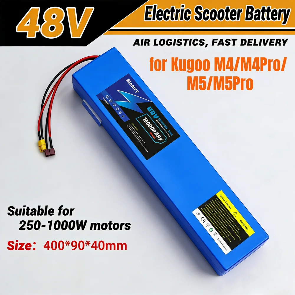 

13S4P 48V 15000mAh 1000watt Lithium ion Battery Pack for Kugoo M4/M4Pro/ M5/M5Pro Electric Scooter Battery Pack