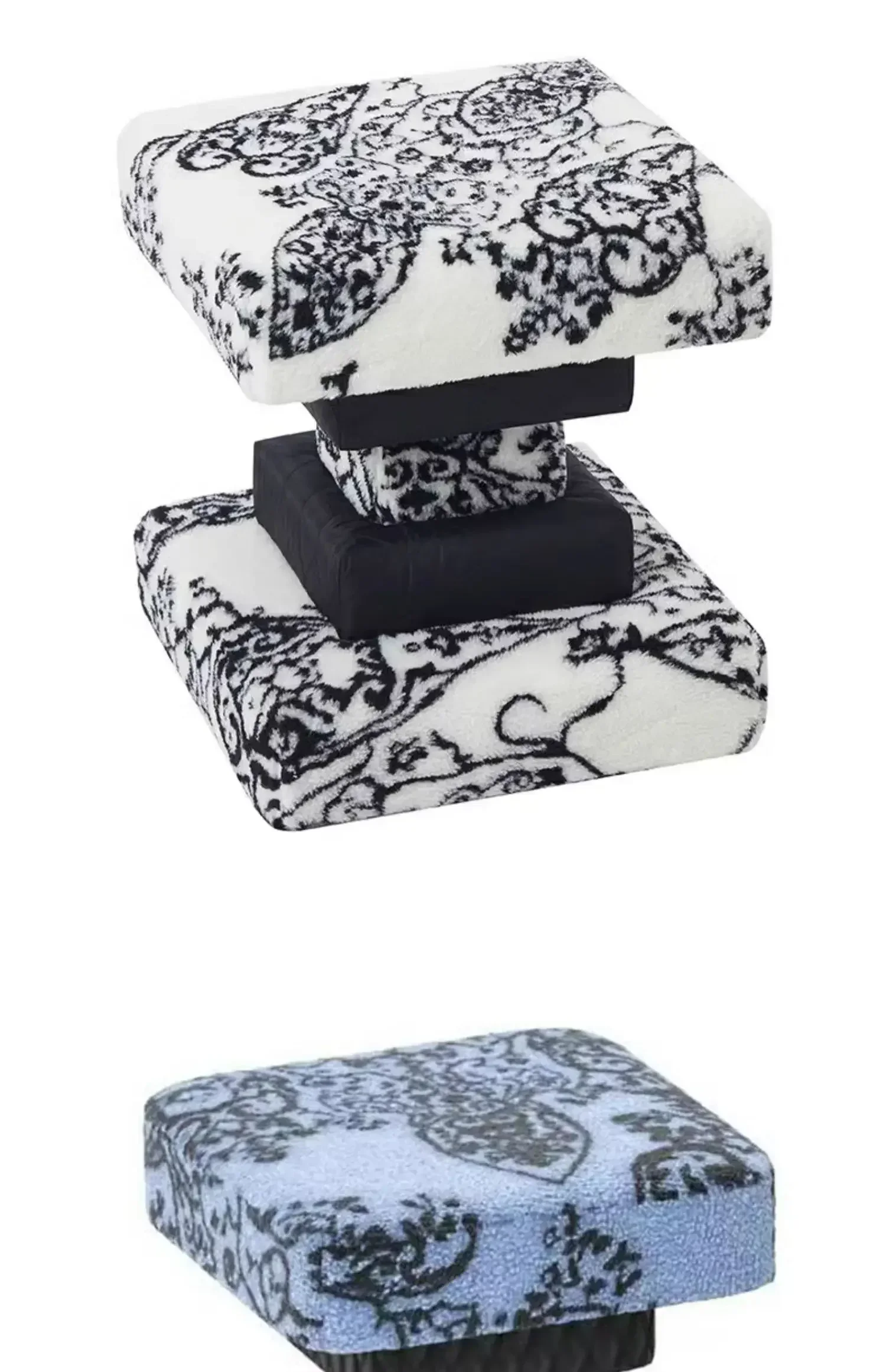 Designer small household seat pier granular fleece stool