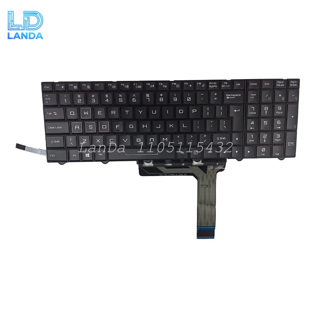 Laptop Keyboard For V149550AS1 6-80-P7500-013-3 United States US Double Cable With Backlit