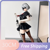 30CM Nier Automata Figures Yorha No 2 Type B Figures 2b Figurine Pvc Gk Statue Models Dolls Room Ornament Hot Toys Holiday Gifts