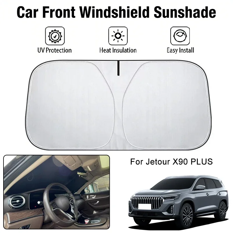 

Foldable Car Windshield Sun Shade UV Block Heat Insulation For Jetour X90 PLUS Interior Protection Accessories